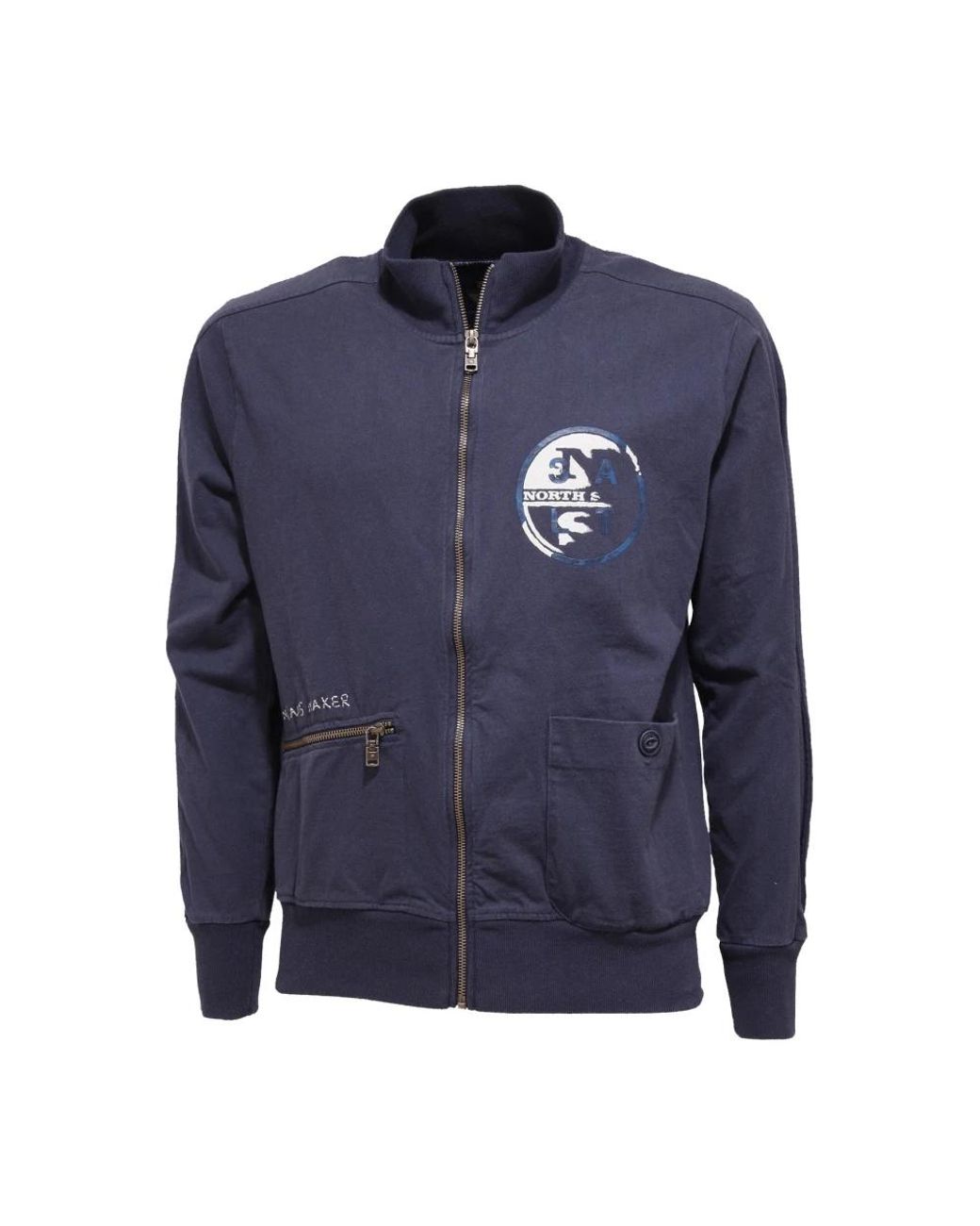 North Sails Blue Zip-Throughs for men