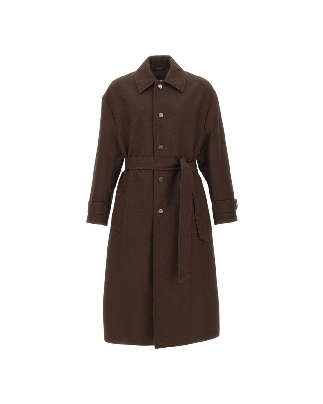 Boss Brown Belted Coats for men