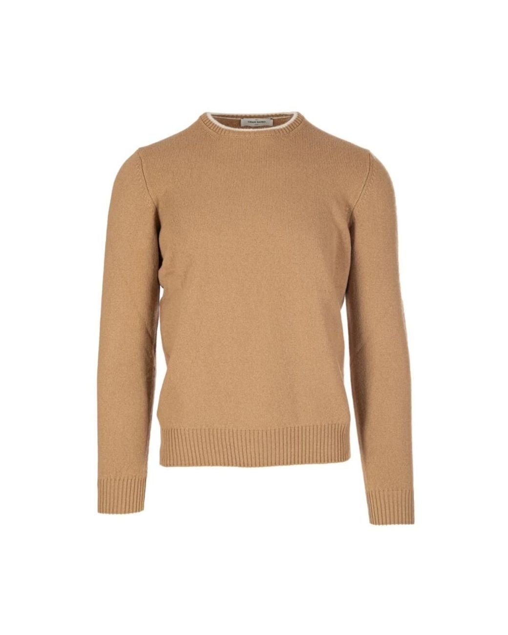 Gran Sasso Natural Round-Neck Knitwear for men