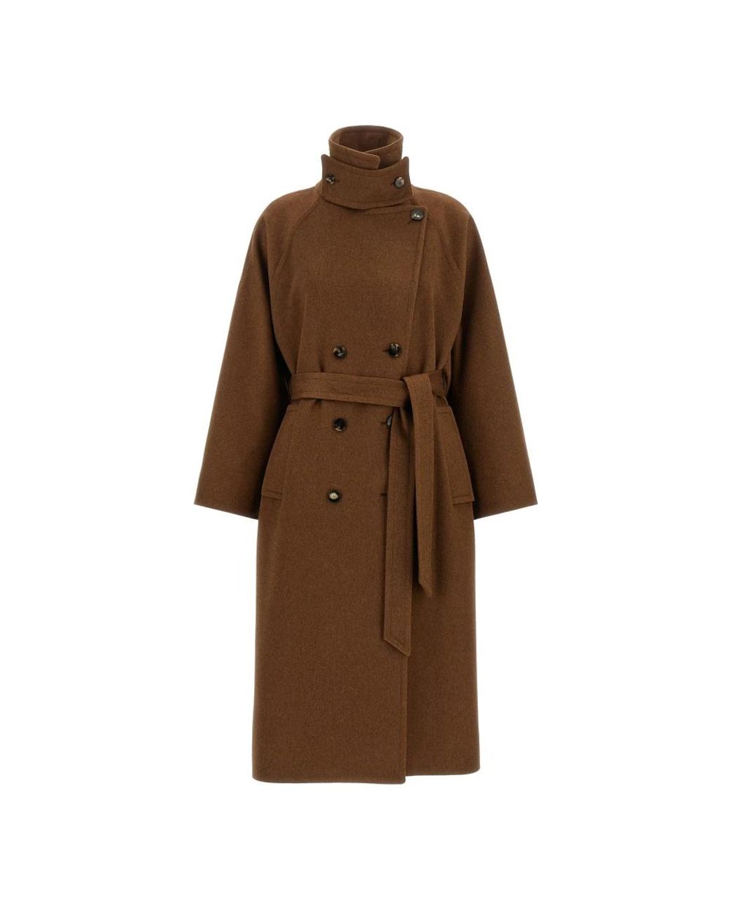 Alberto Biani Brown Belted Coats