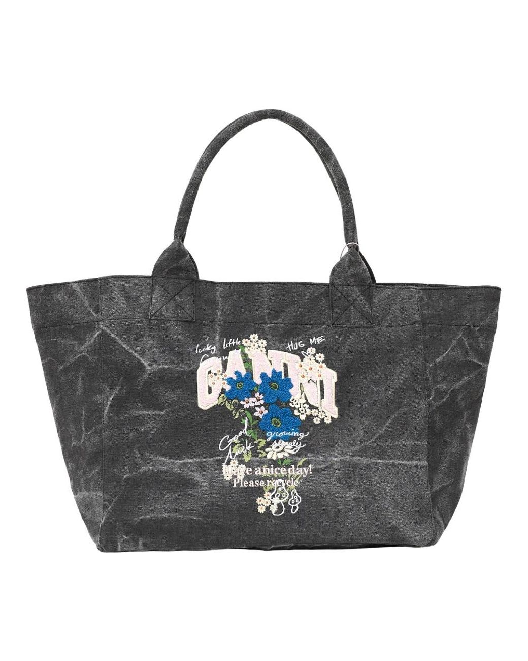 Ganni Black Shopping Bags