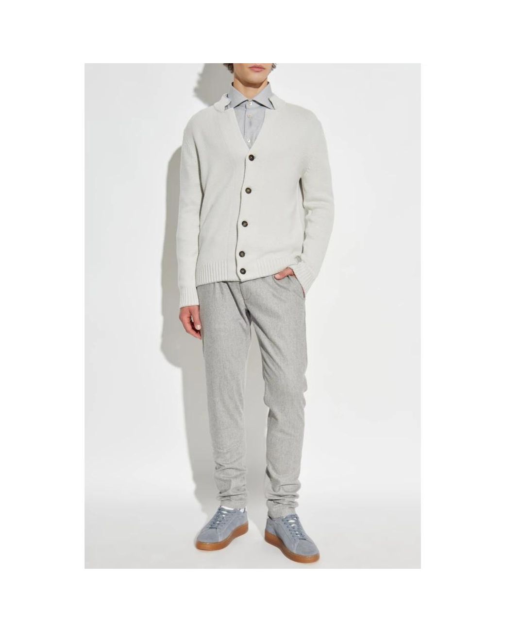 Cardigans Eleventy de hombre de color White