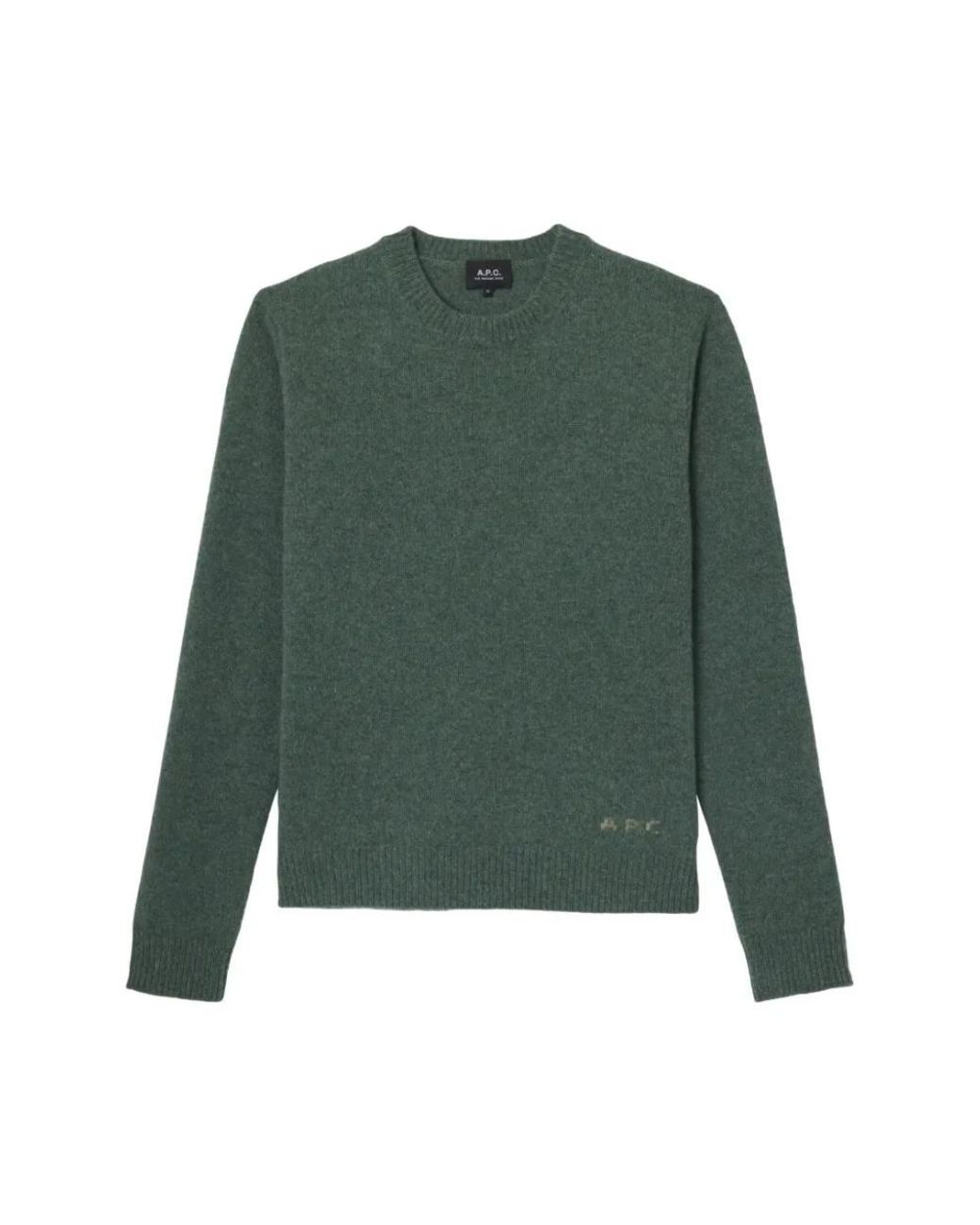 A.P.C. Green Round-Neck Knitwear for men
