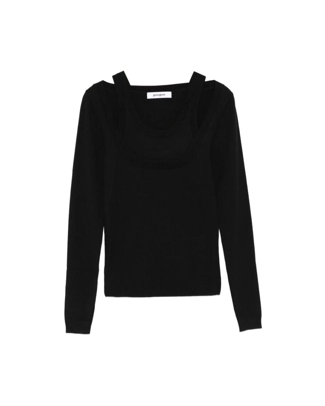 GIMAGUAS Black Round-Neck Knitwear
