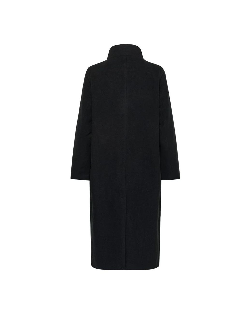 Single-Breasted Coats Kaffe de color Black