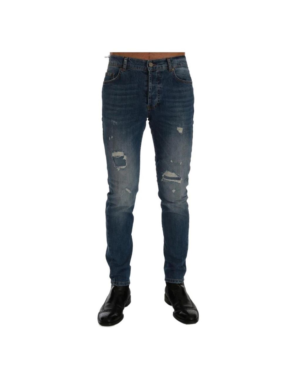 Frankie Morello Blue Slim Fit Jeans for men