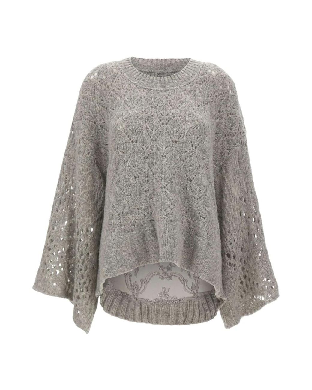 Maurizio Mykonos Gray Round-Neck Knitwear