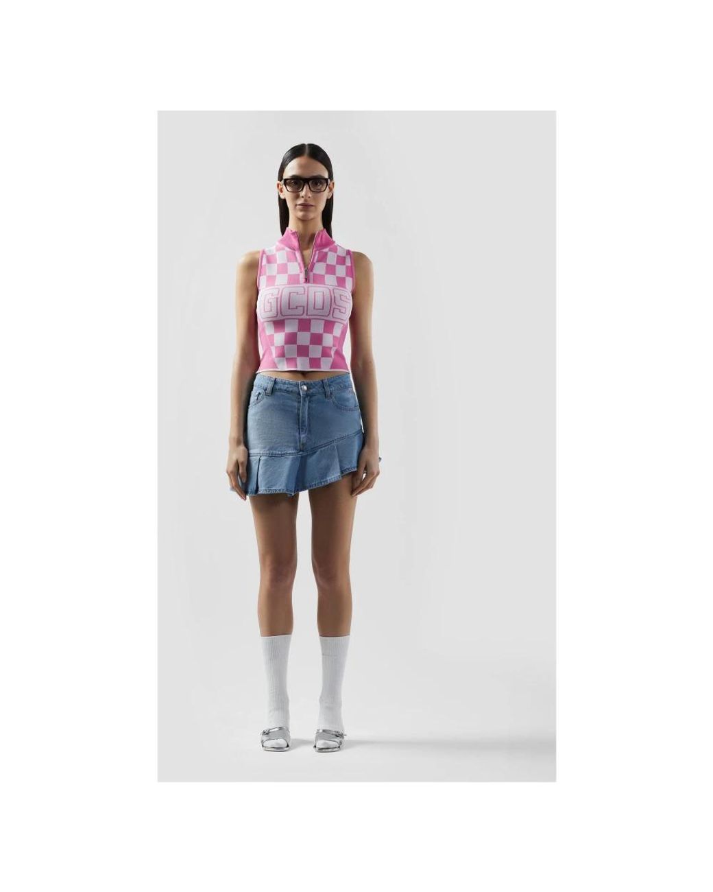 Gcds Blue Denim Skirts