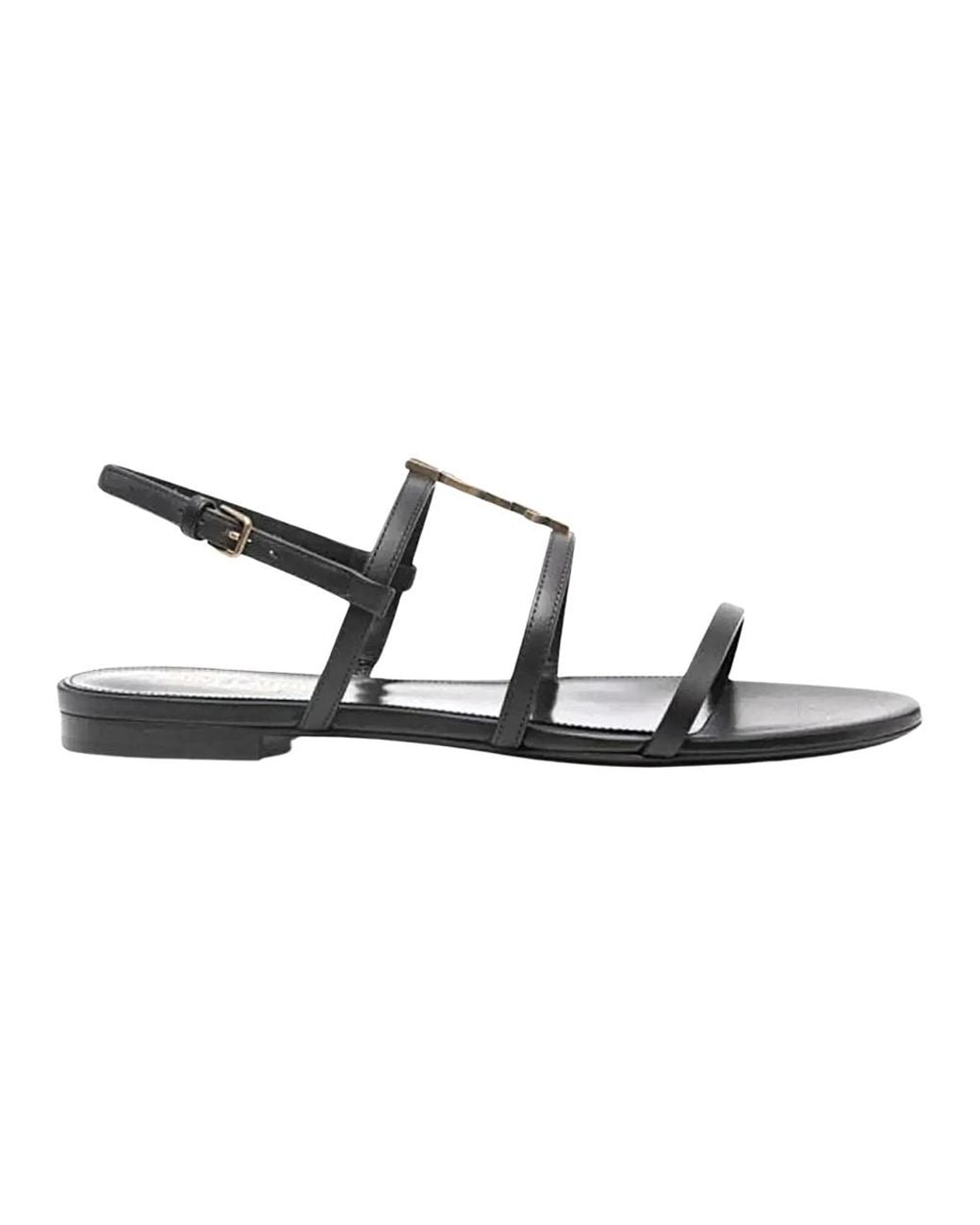 Saint Laurent Brown Flat Sandals