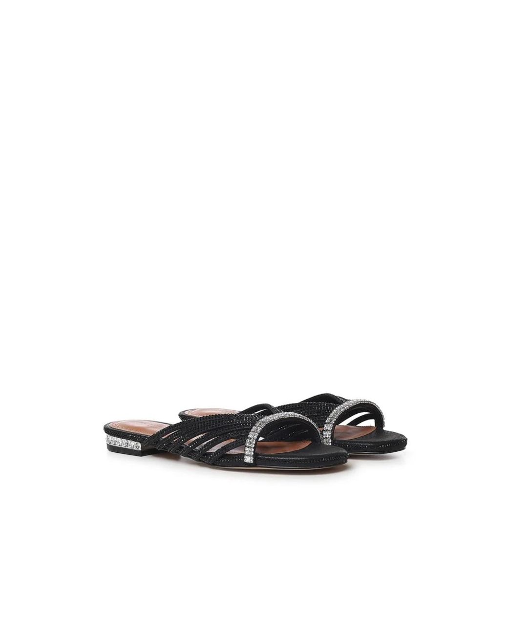 Kurt Geiger Black Flat Sandalen