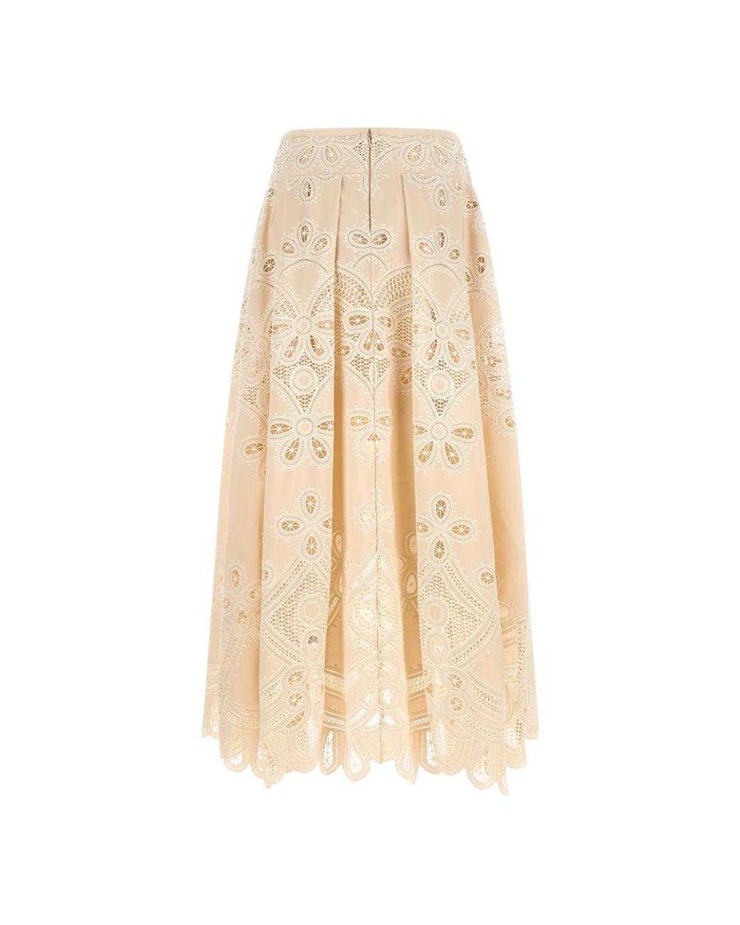 Elie Saab Natural Midi Skirts