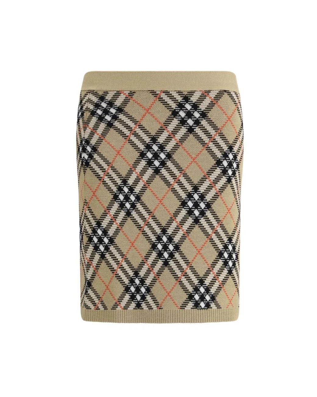Burberry Rokken ,Wol Geruite Minirok Met Elastische Taille in het Multicolor