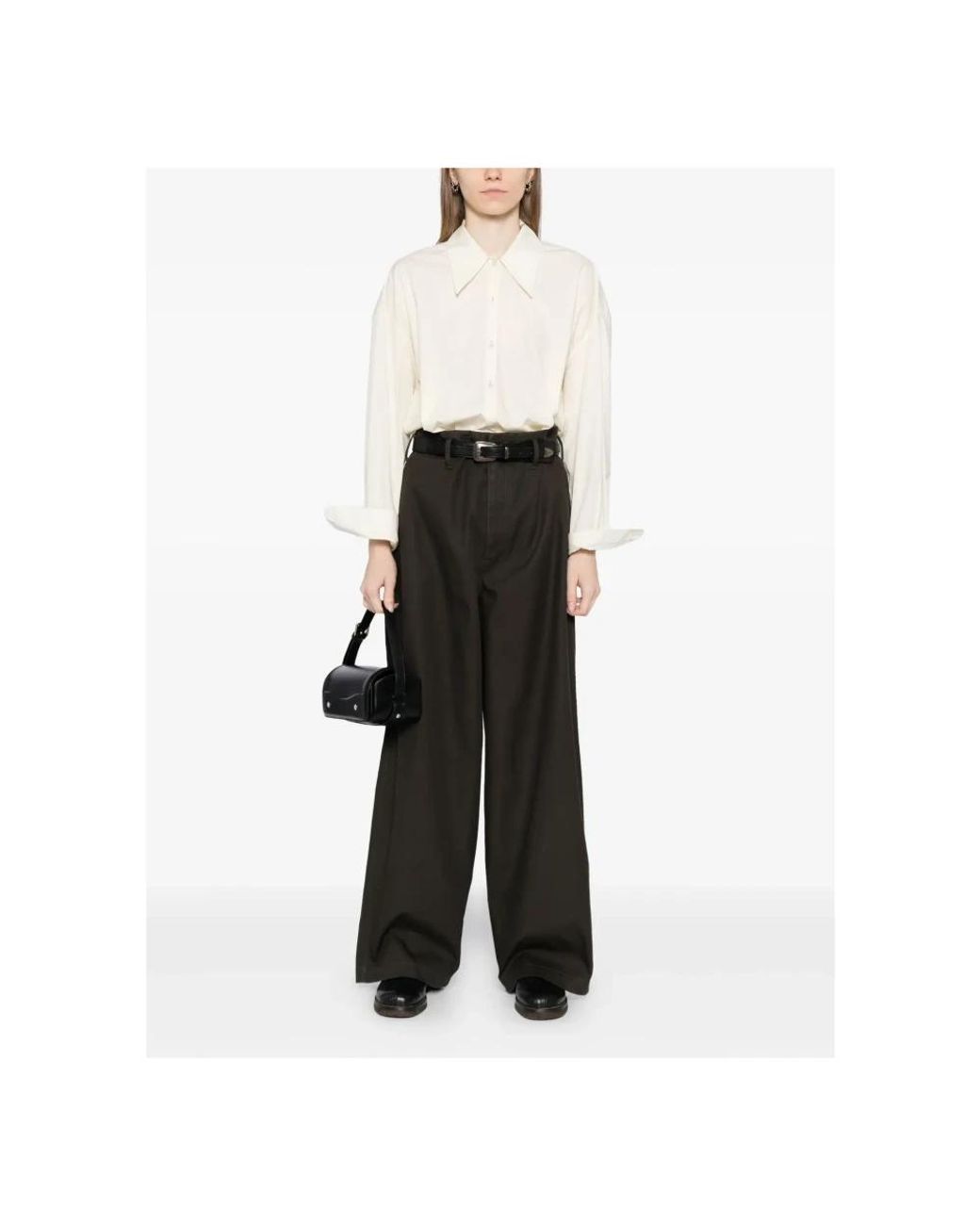 Lemaire Black Wide Trousers