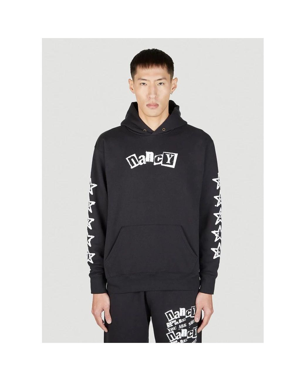 Nancy Black Hoodies for men