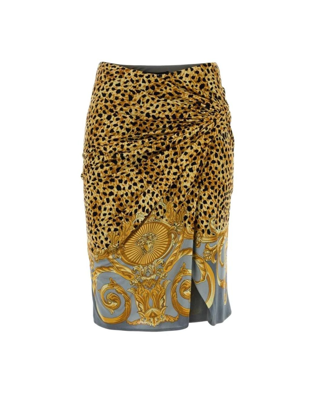 Versace Metallic Pencil Skirts