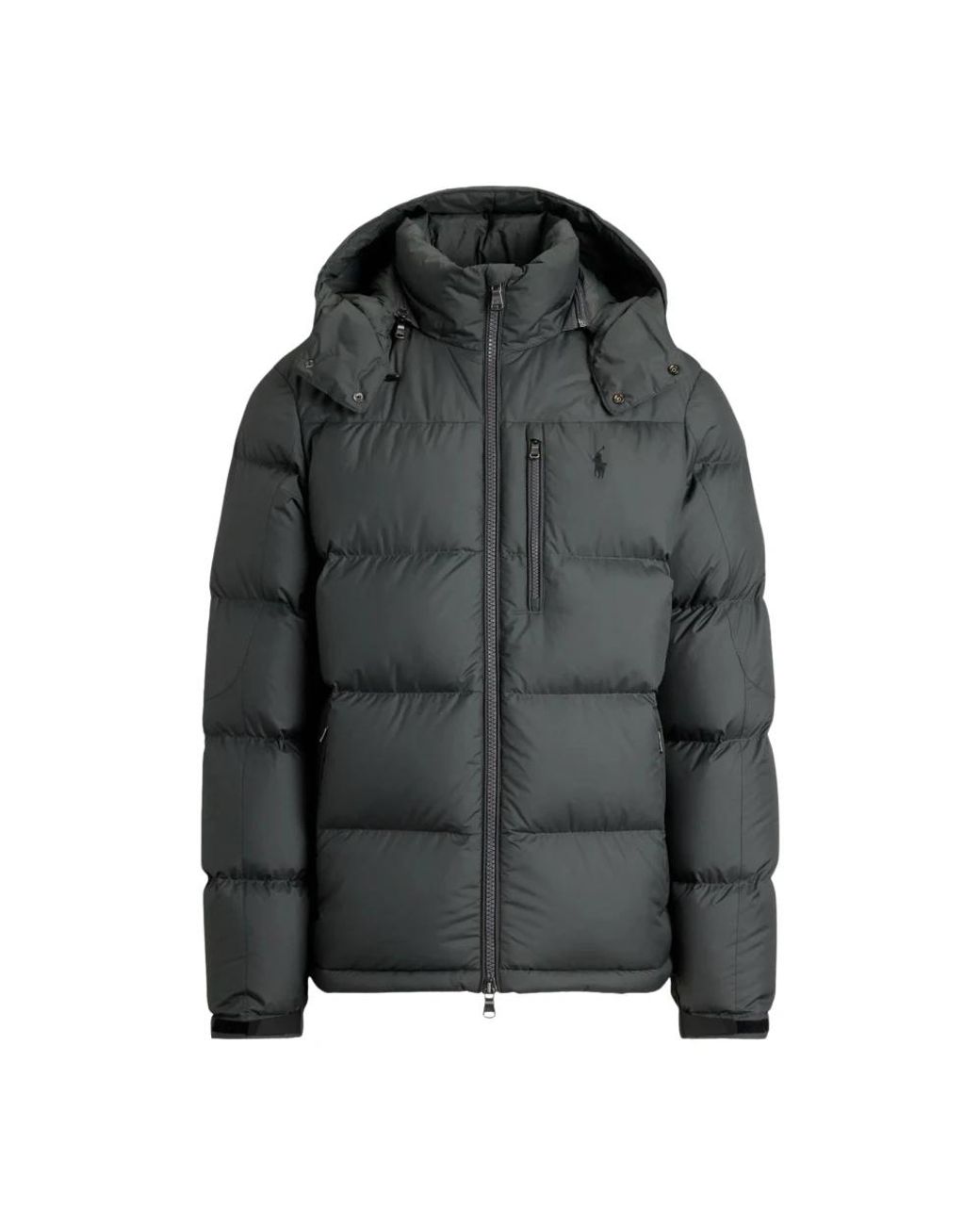 Polo Ralph Lauren Black Ralph Lauren Quilted Puffer Hooded Jacket for men