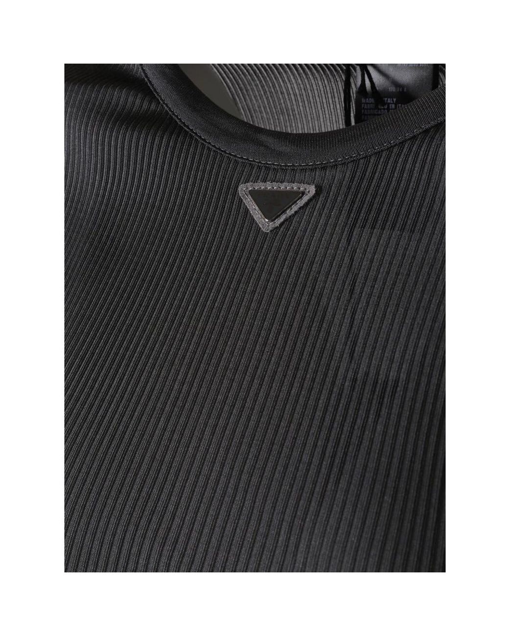 Prada Gray Long Sleeve T-Shirts