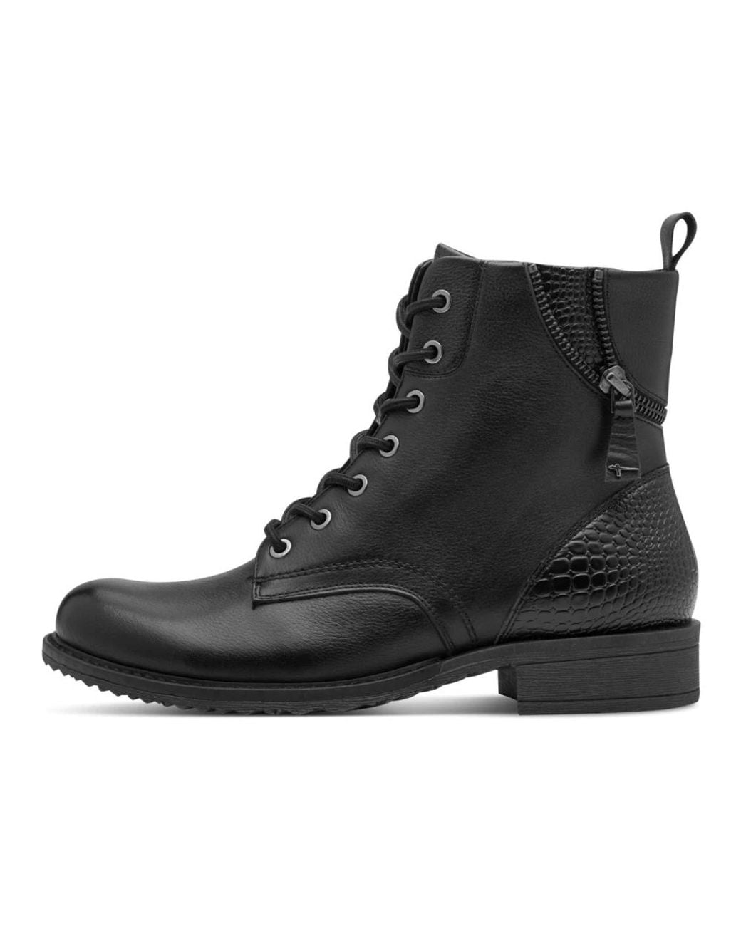 Tamaris Black Lace-Up Boots