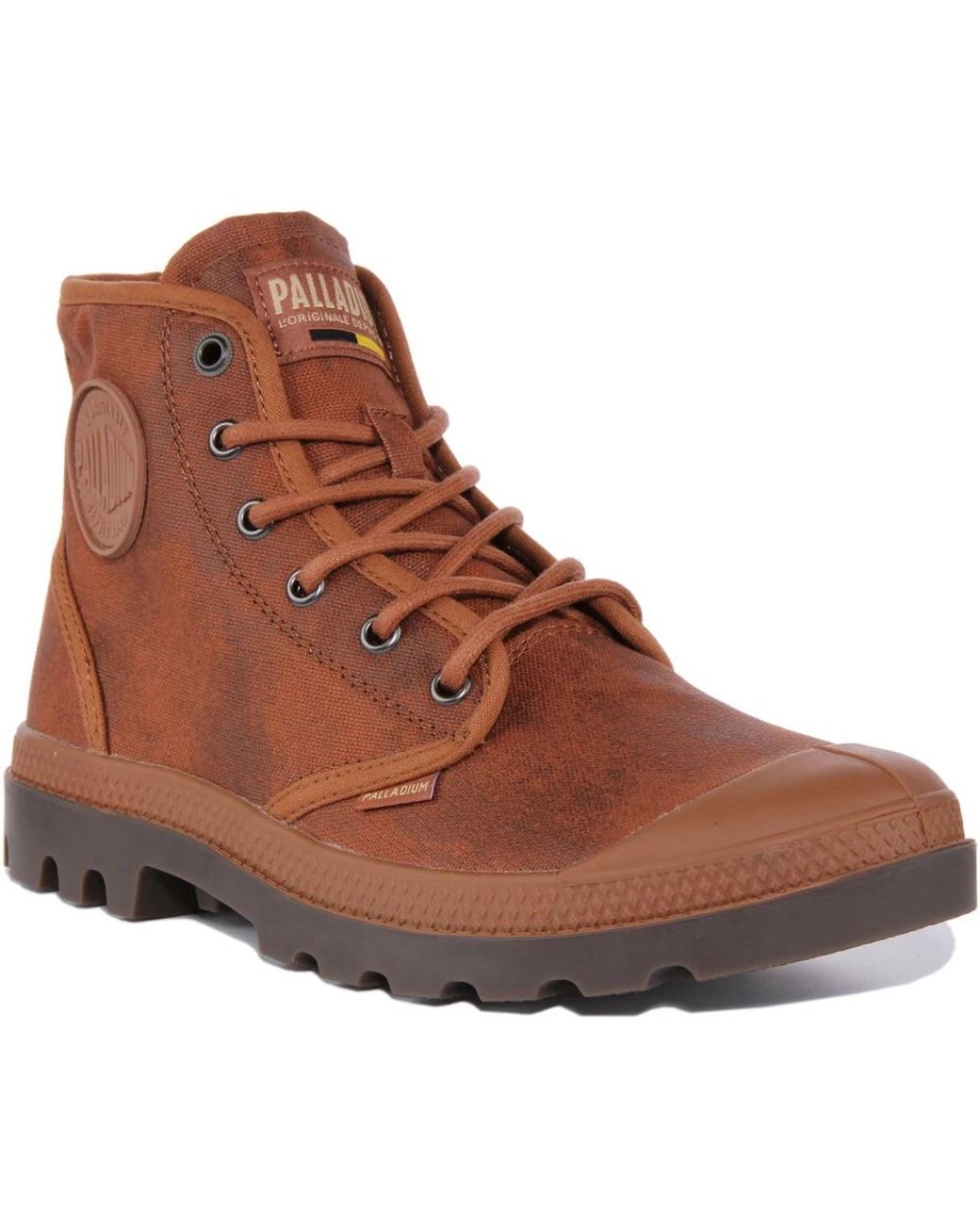 Palladium Brown Lace-Up Boots for men