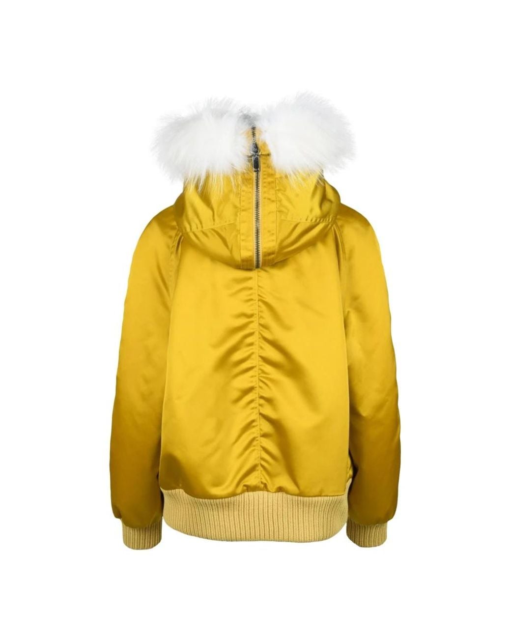 Dondup Jassen ,Geel ,Faux Fur En Shearling Jas in het Yellow