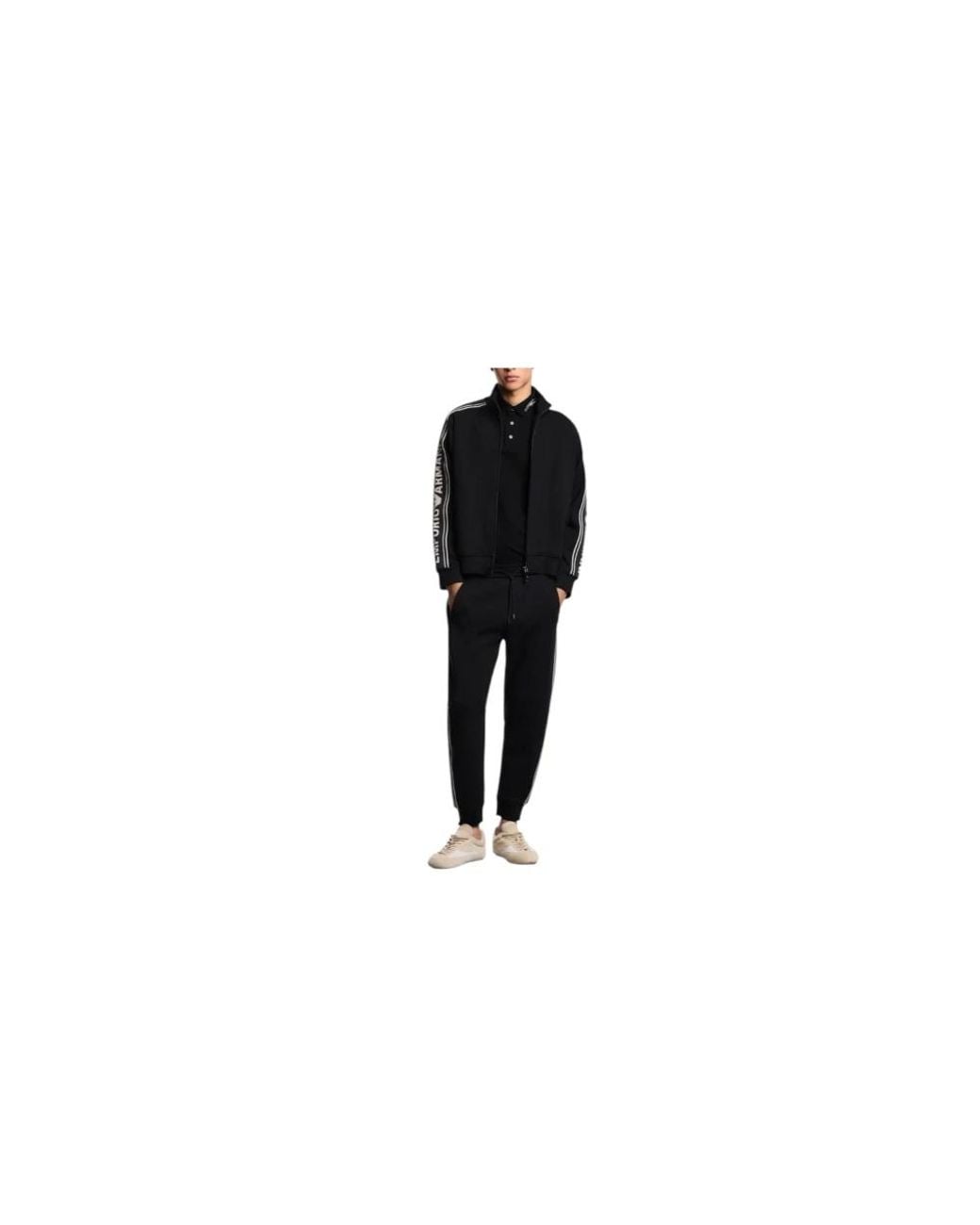 Emporio Armani Black Zip-Throughs for men