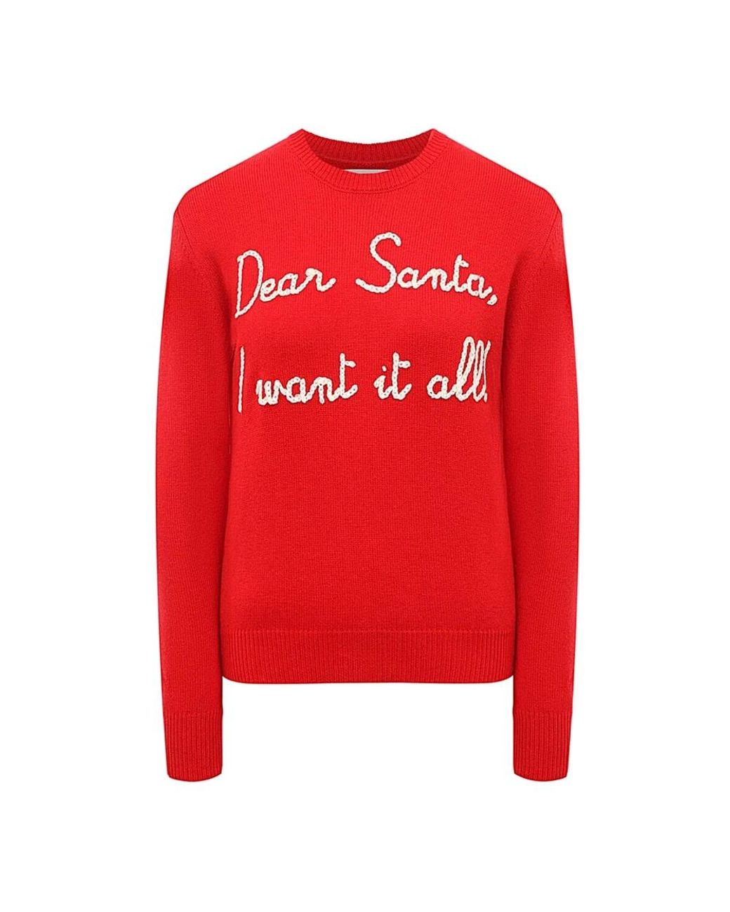 Mc2 Saint Barth Red Round-Neck Knitwear