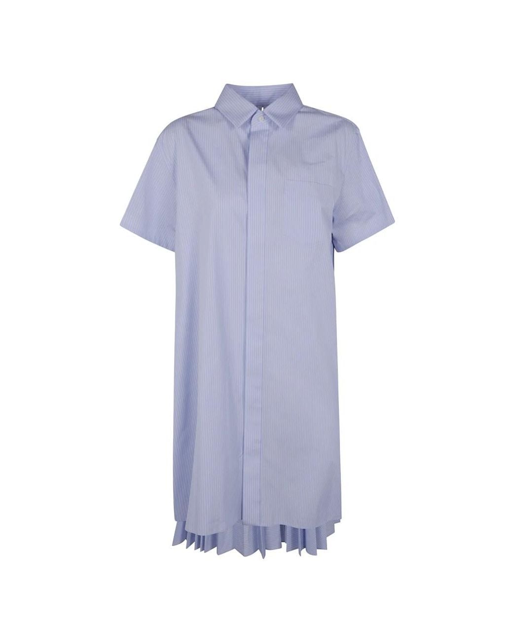 Sacai Blue Shirt Dresses