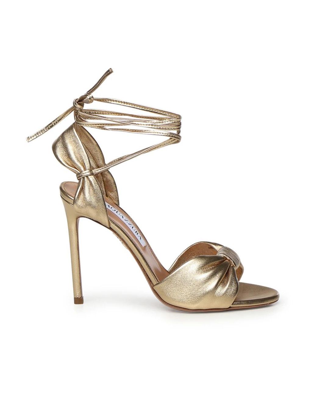 Aquazzura Metallic High Heel Sandals