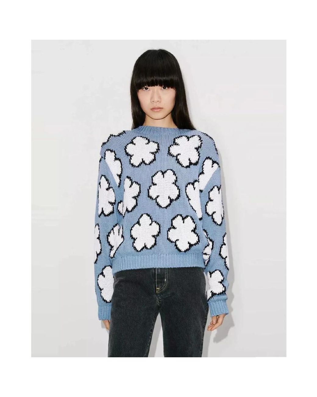 KENZO Blue Round-Neck Knitwear
