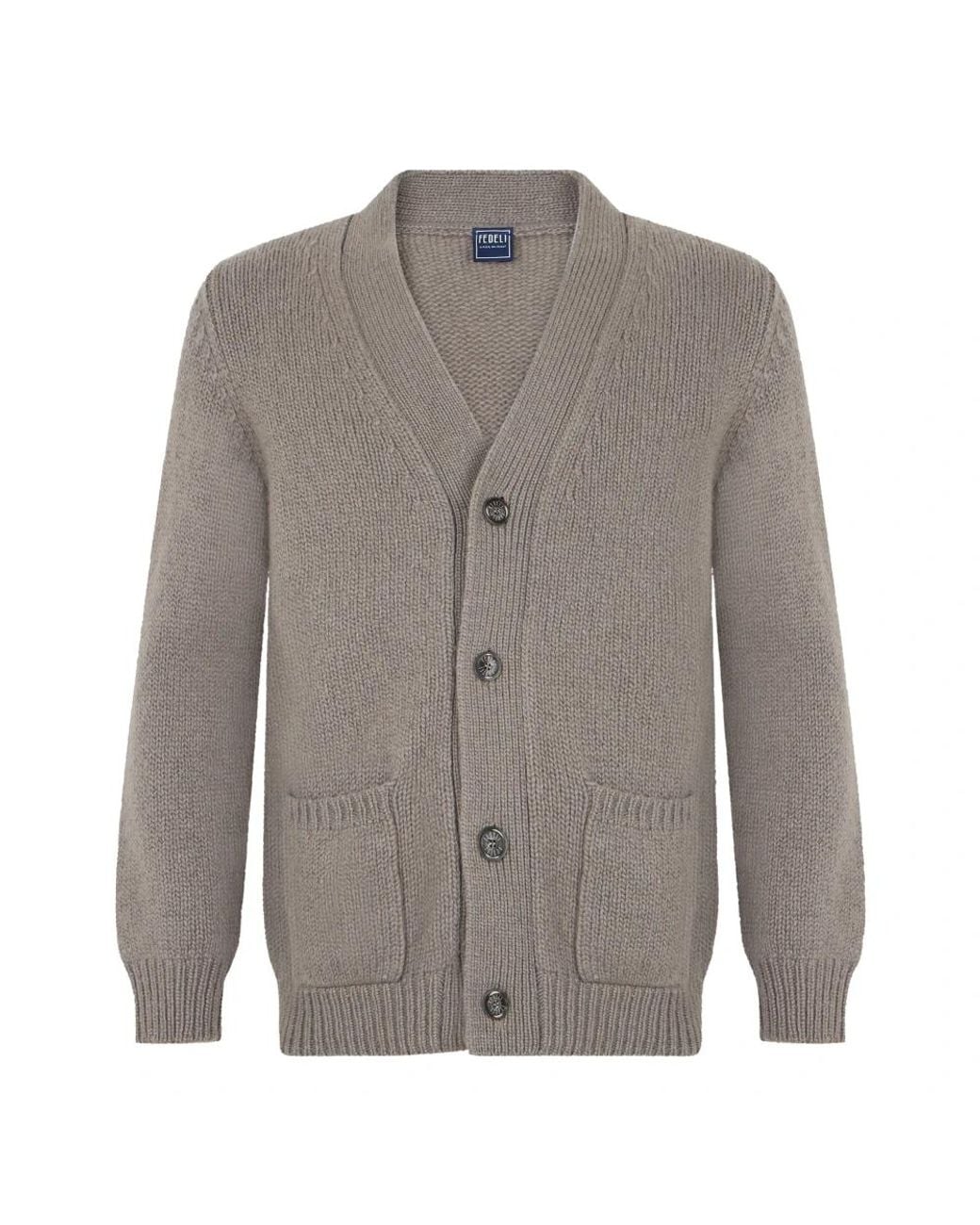 Cardigans Fedeli pour homme en coloris Gray