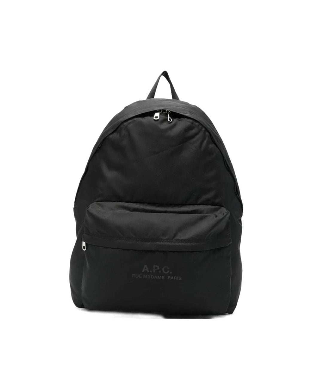 A.P.C. Black Backpack With Logo for men