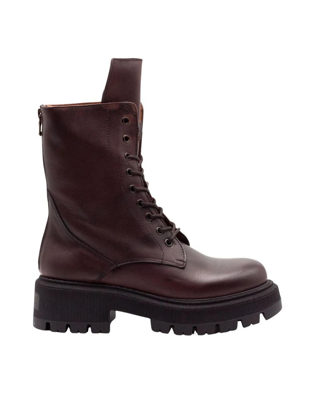 Julie Dee Purple Lace-Up Boots