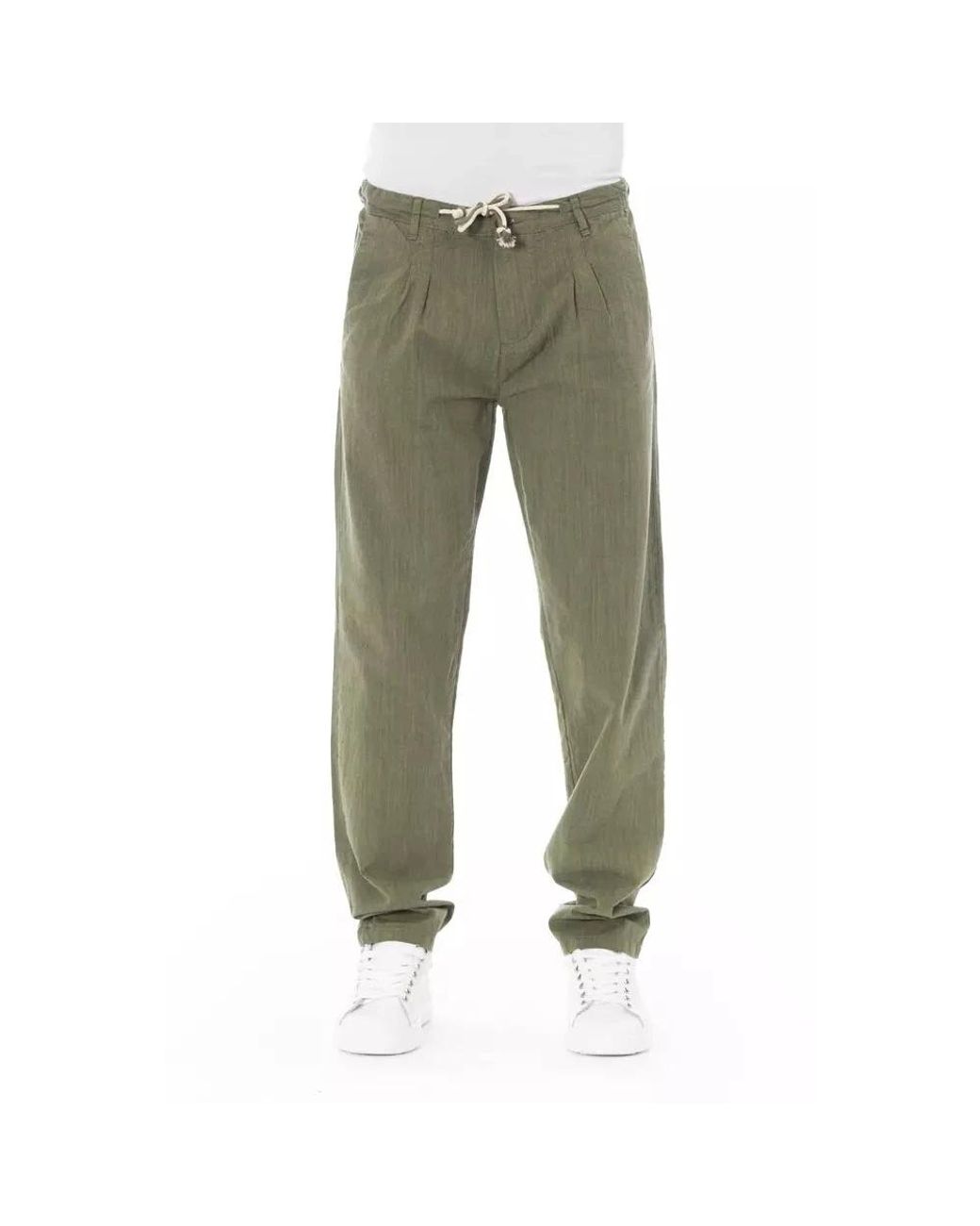 Baldinini Green Straight Trousers for men