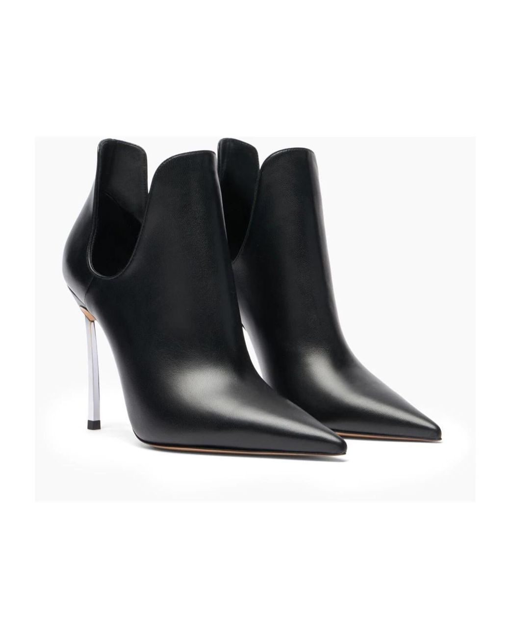Casadei Black Superblade Absol Open Ankle Boot