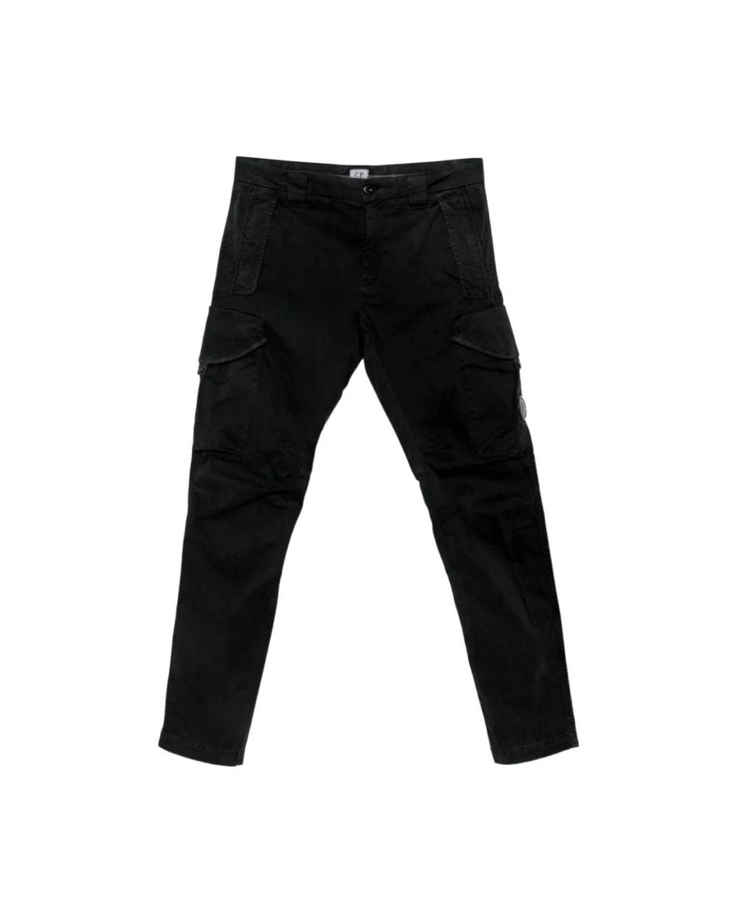 C P Company Black Slim-Fit Trousers for men