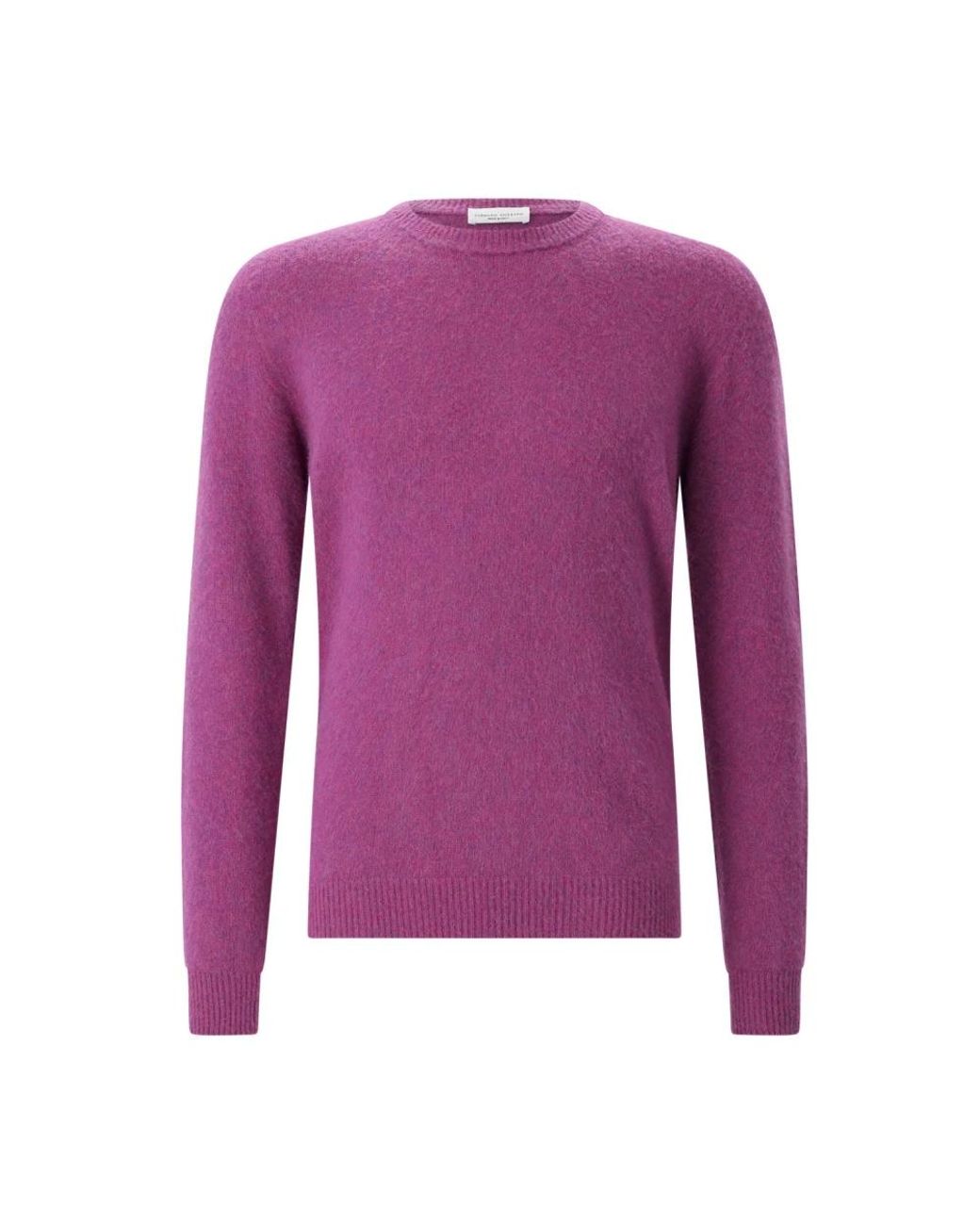 Roberto Collina Purple Round-Neck Knitwear for men