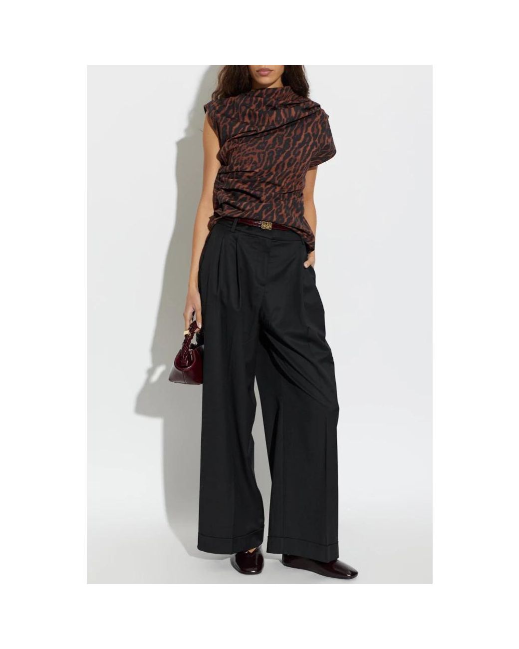 Ganni Black Wide Trousers