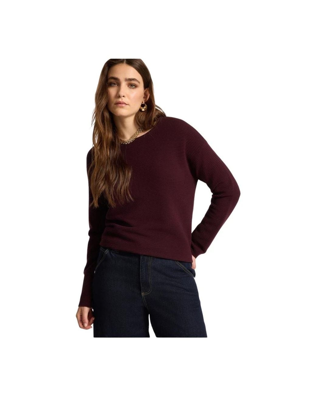 Elena Miro Purple Round-Neck Knitwear
