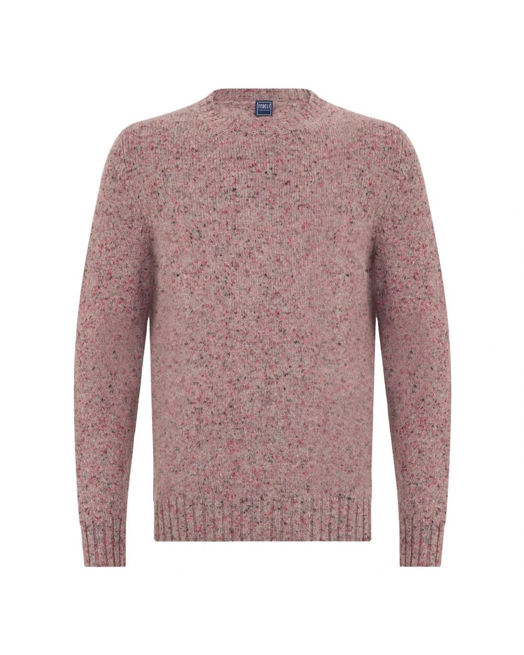 Fedeli Pink Round-Neck Knitwear for men