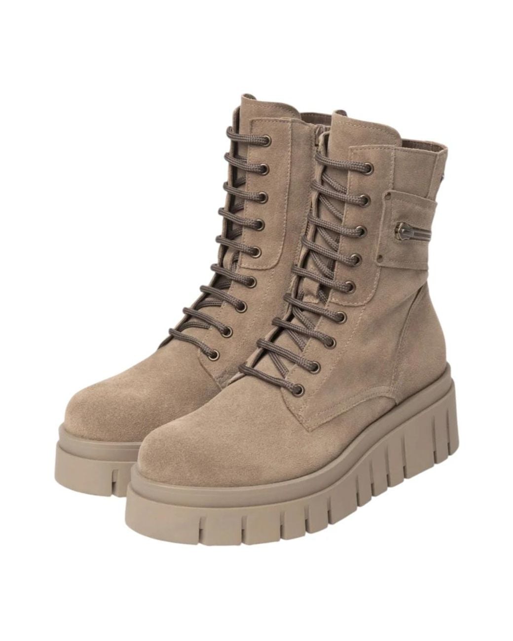 Nero Giardini Brown Lace-Up Boots