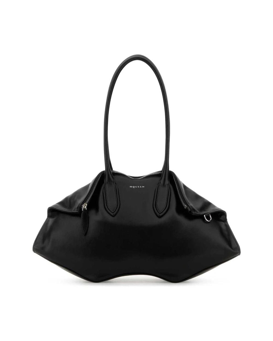 McQueen Black Shoulder Bags
