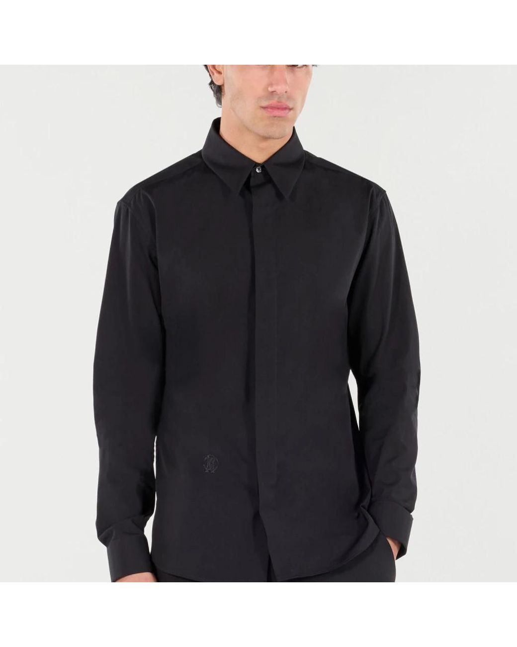 Roberto Cavalli Black Formal Shirts for men