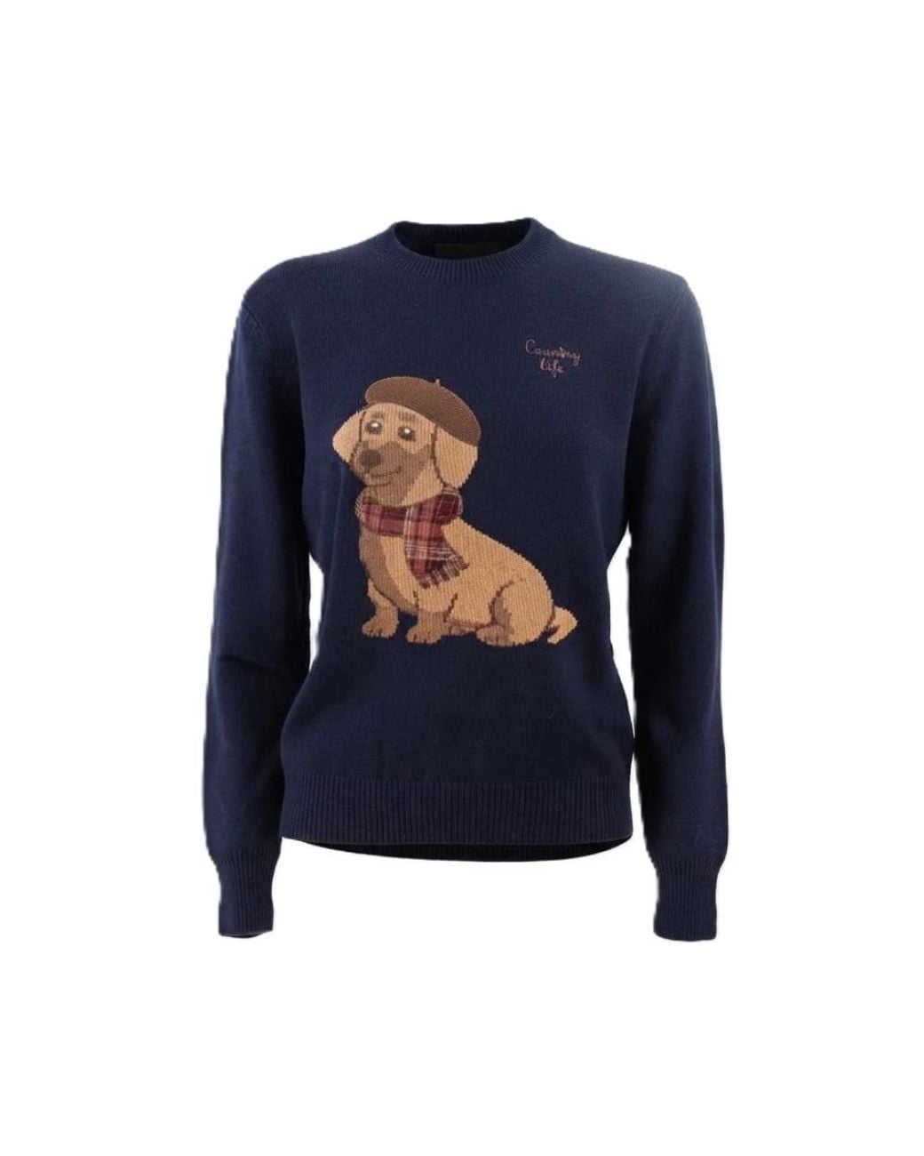 Mc2 Saint Barth Blue Round-Neck Knitwear