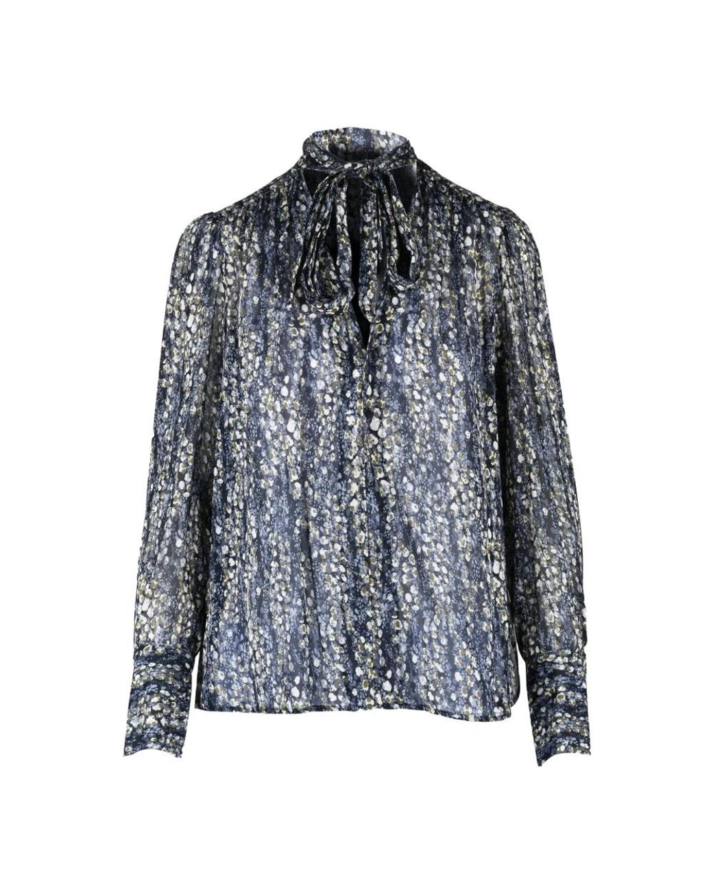 Dondup Overhemden ,Veelkleurig ,Chiffon Blouse in het Black