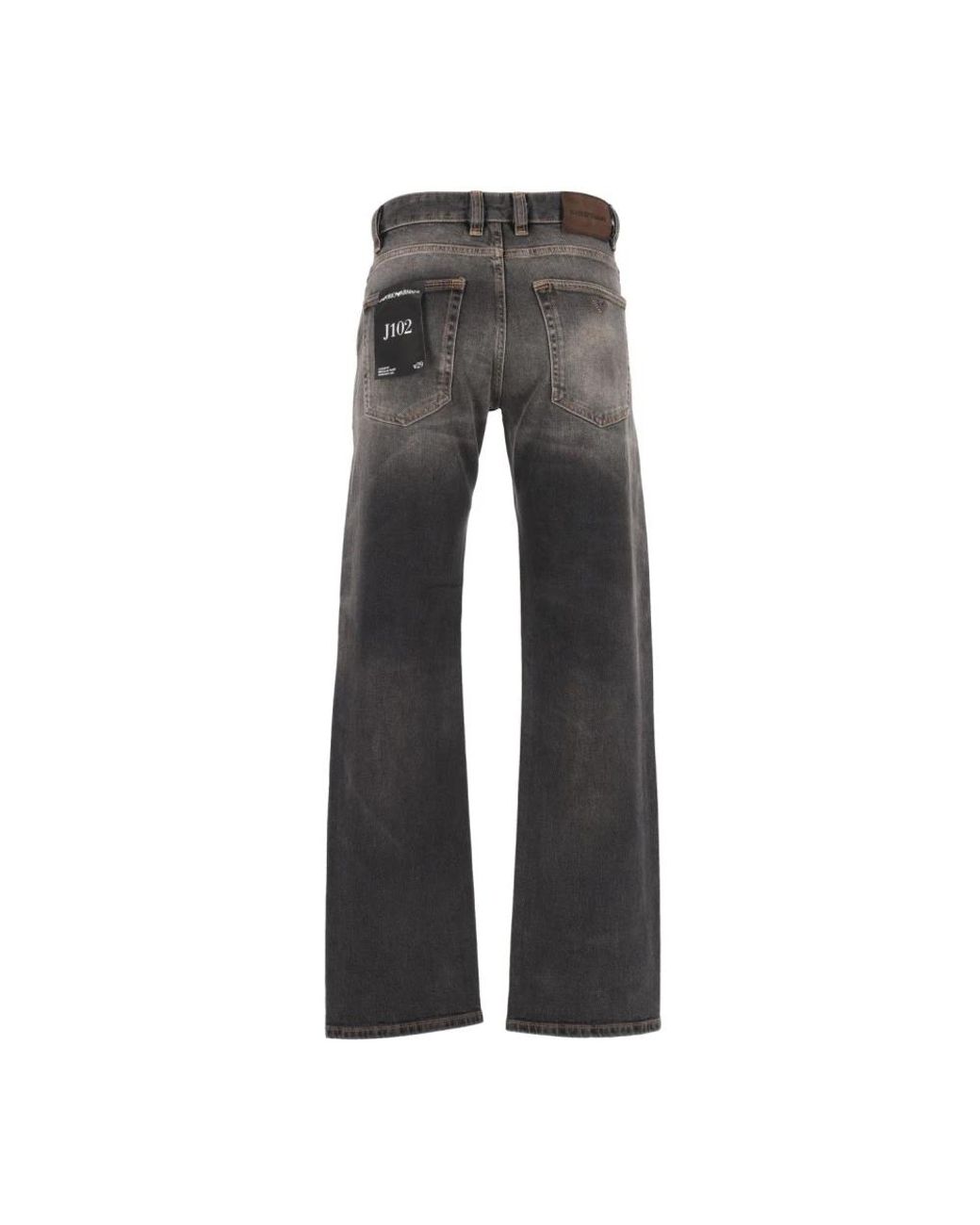 Emporio Armani Gray Wide Jeans for men