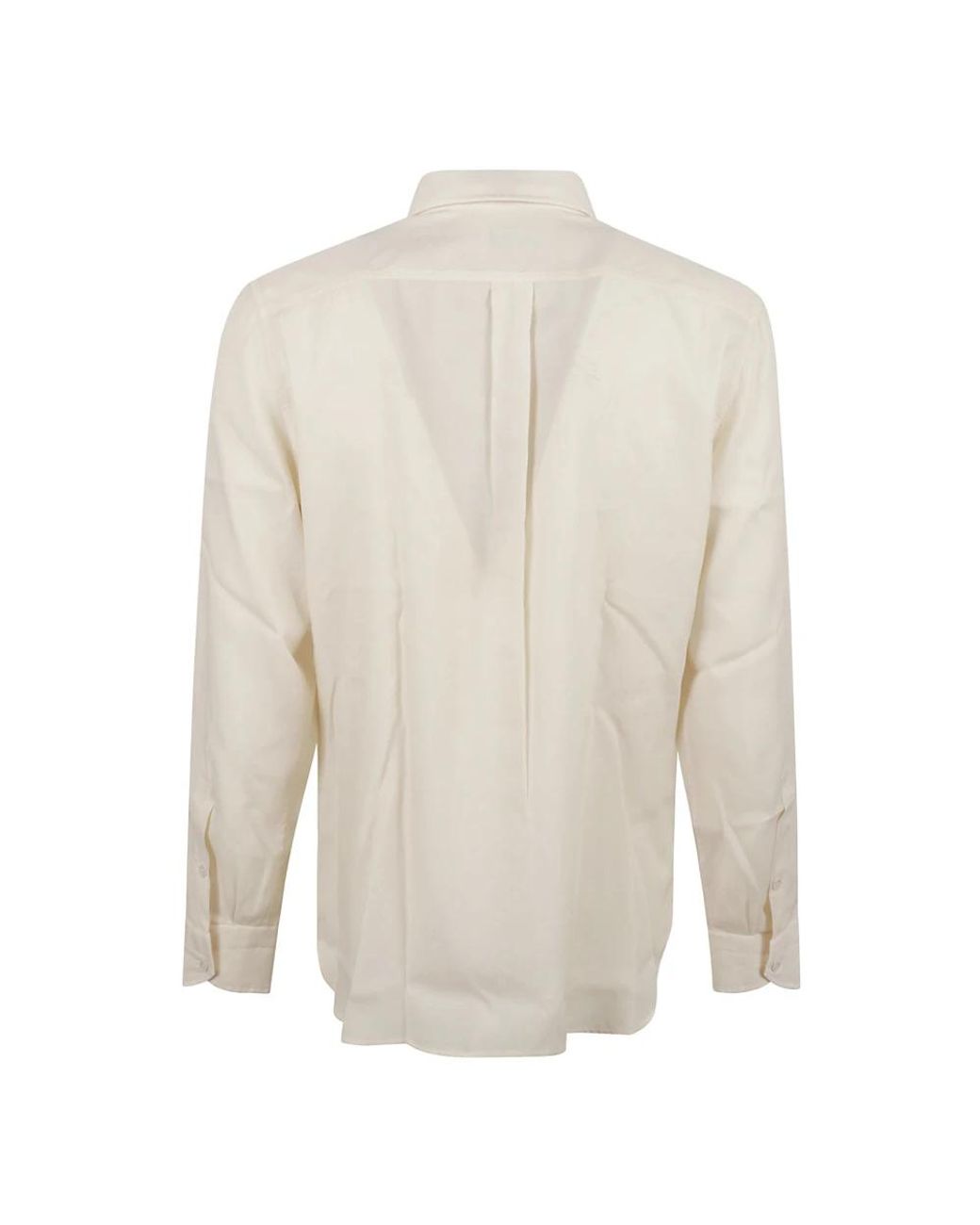 Tom Ford Overhemden ,Katoen Military Twill Shirt in het White voor heren