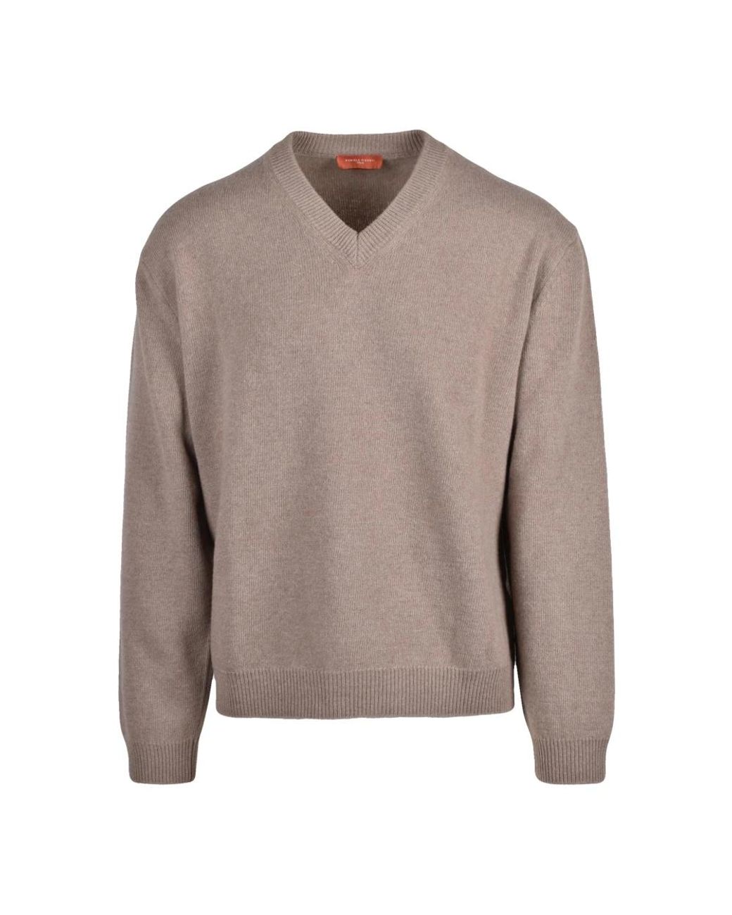 Daniele Fiesoli Brown V-Neck Knitwear for men