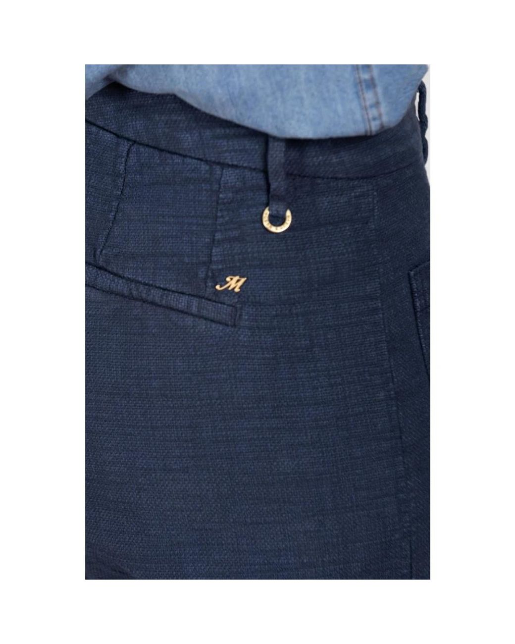 Mason's Blue Cropped Trousers