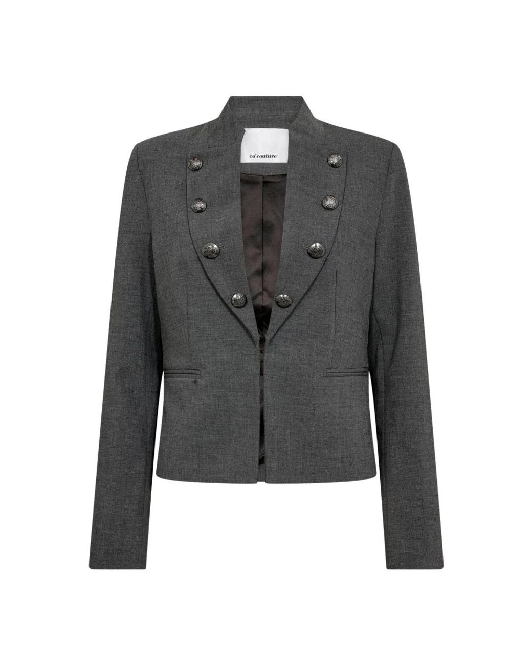 Blazers co'couture de color Black