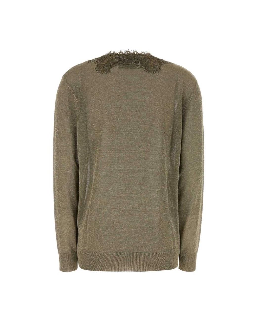 Valentino Garavani Green V-Neck Knitwear
